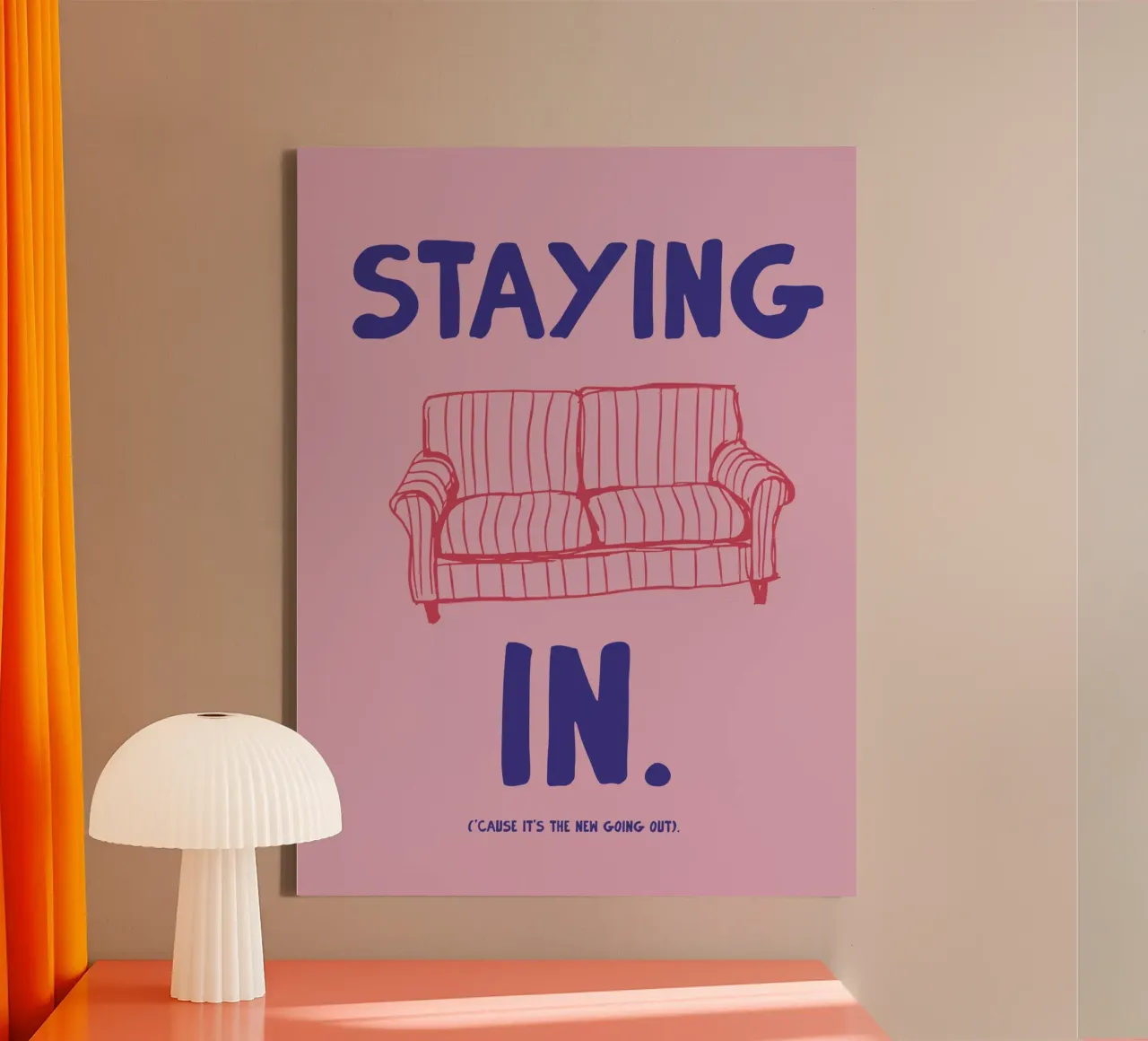 Staying In tela con Cornice a cassetta da treechild