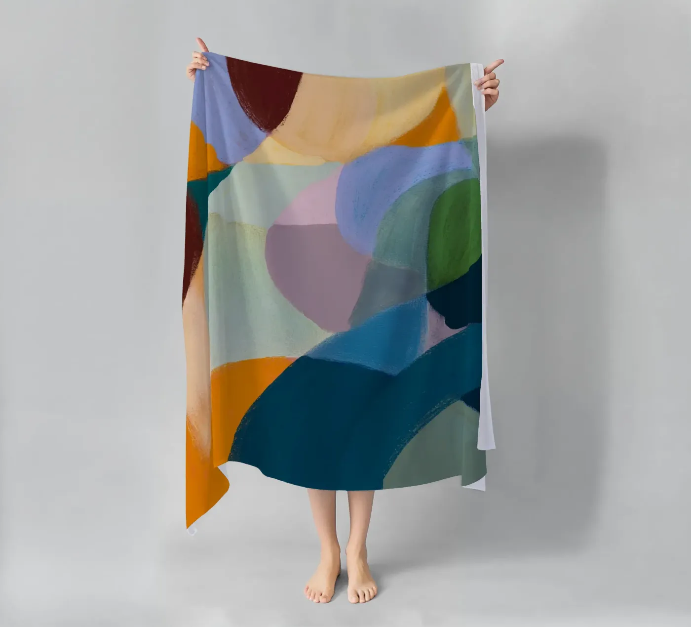 Soft Chalk Impression beach towel by treechild