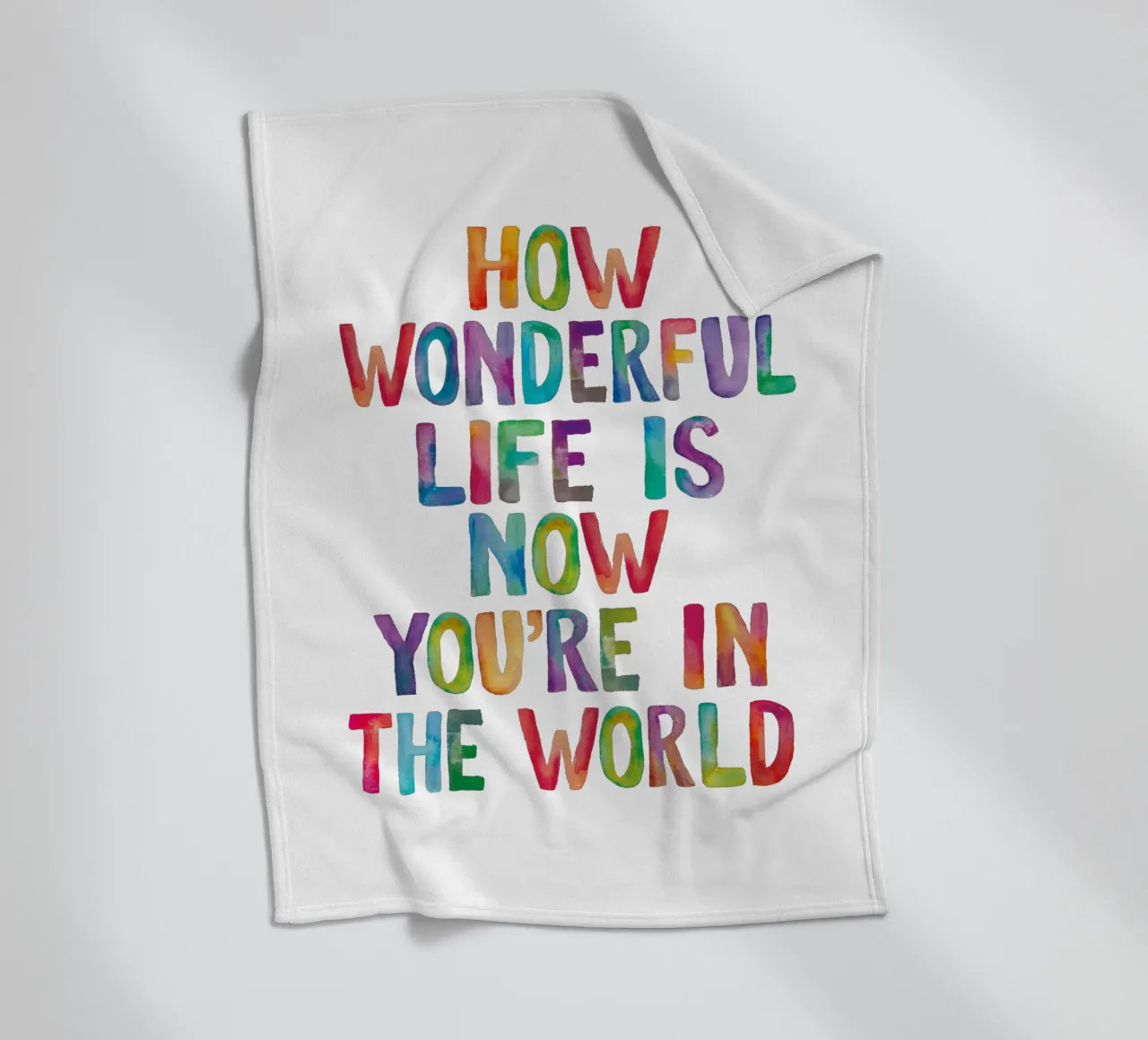 Com'è meravigliosa la vita ora che sei nel mondo Tipo arcobaleno coperta in pile da THE MOTIVATED TYPE