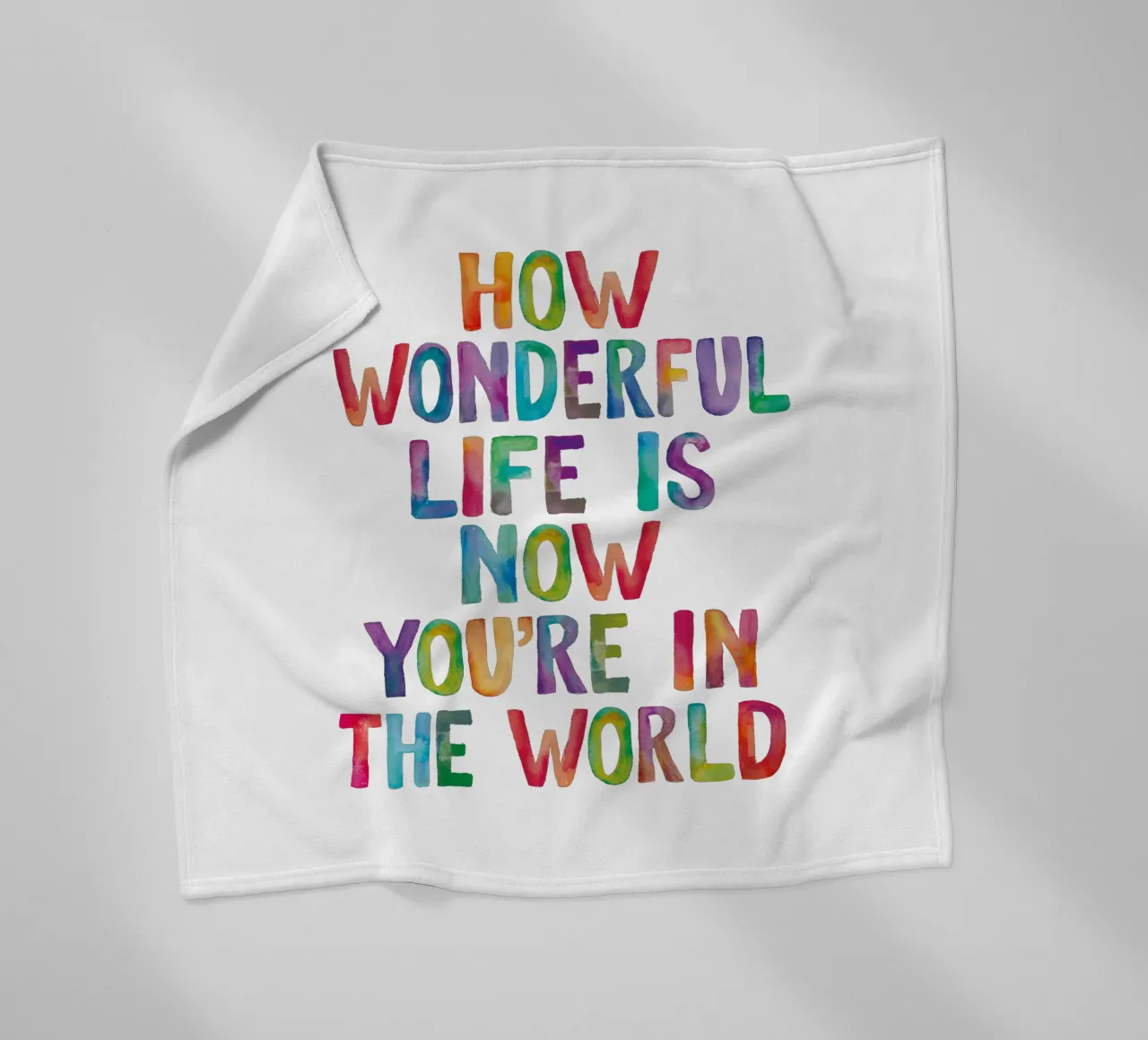 Com'è meravigliosa la vita ora che sei nel mondo Tipo arcobaleno coperta in pile da THE MOTIVATED TYPE