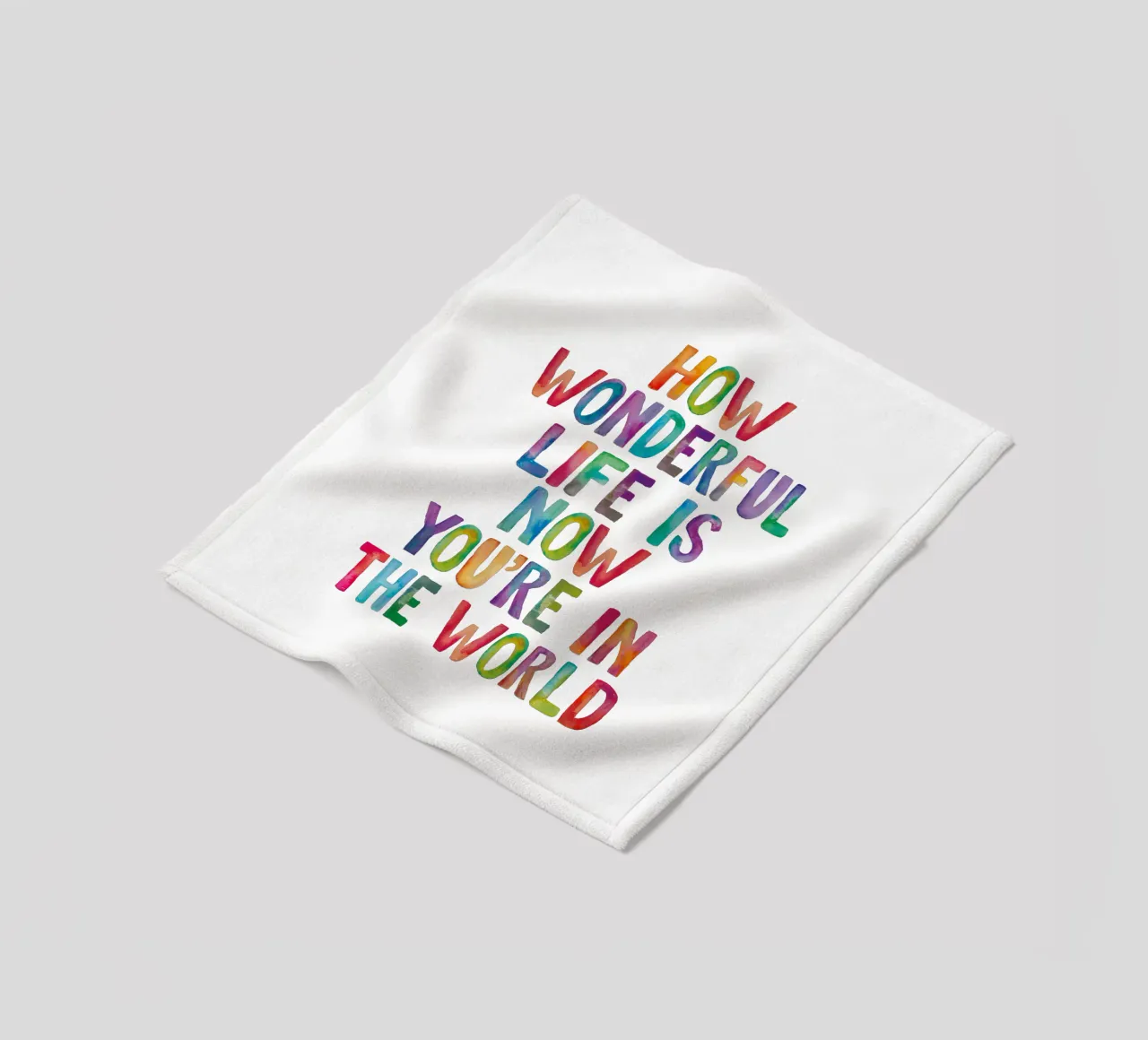 Com'è meravigliosa la vita ora che sei nel mondo Tipo arcobaleno coperta in pile da THE MOTIVATED TYPE