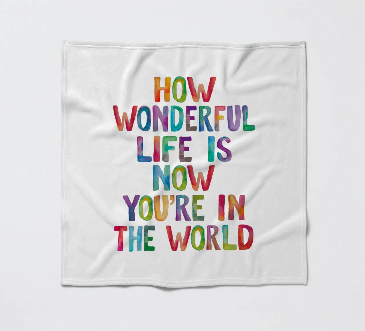Com'è meravigliosa la vita ora che sei nel mondo Tipo arcobaleno coperta in pile da THE MOTIVATED TYPE