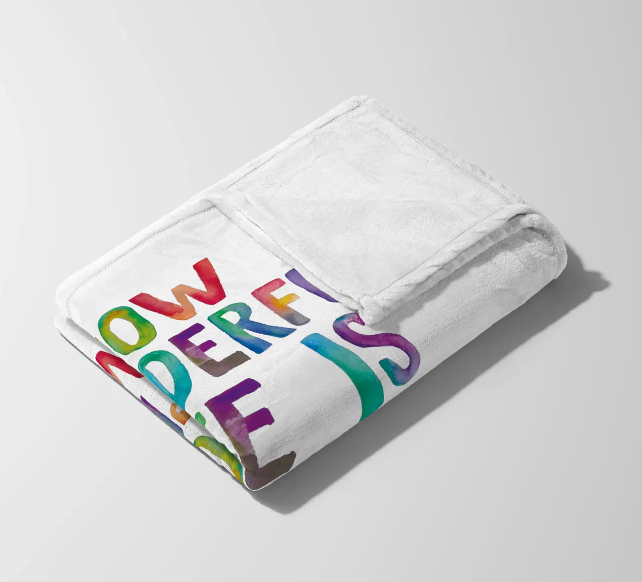 Com'è meravigliosa la vita ora che sei nel mondo Tipo arcobaleno coperta in pile da THE MOTIVATED TYPE