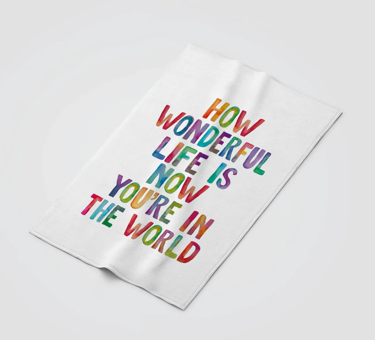 Com'è meravigliosa la vita ora che sei nel mondo Tipo arcobaleno coperta in pile da THE MOTIVATED TYPE