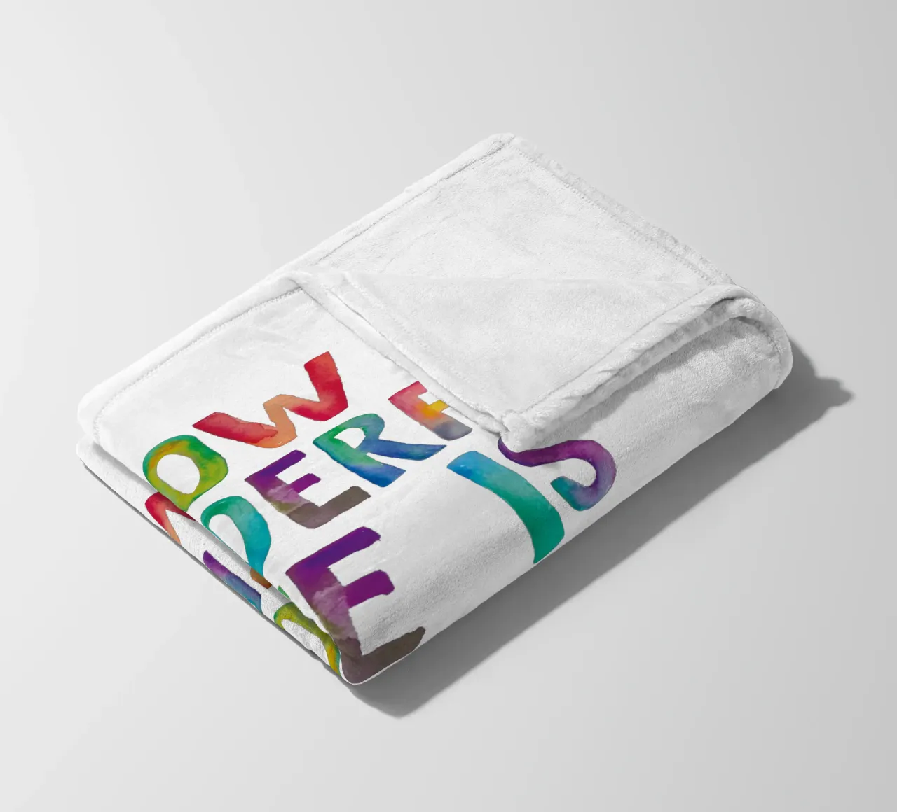 Com'è meravigliosa la vita ora che sei nel mondo Tipo arcobaleno coperta in pile da THE MOTIVATED TYPE