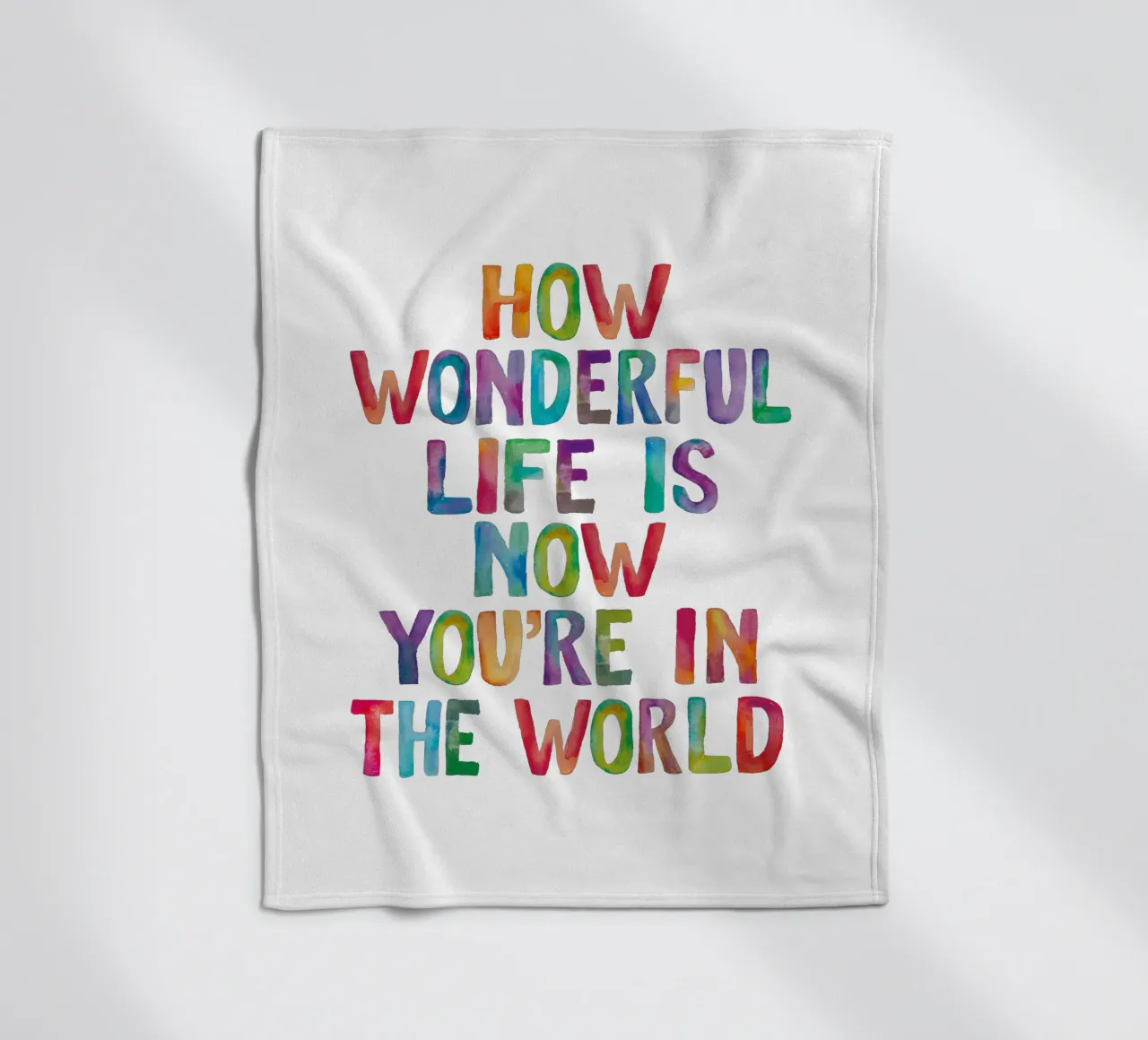 Com'è meravigliosa la vita ora che sei nel mondo Tipo arcobaleno coperta in pile da THE MOTIVATED TYPE