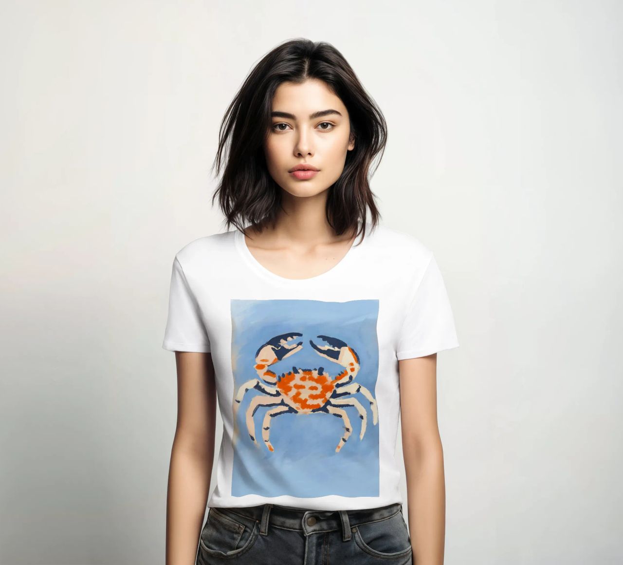 Ruby Crab t-shirt da donna da treechild