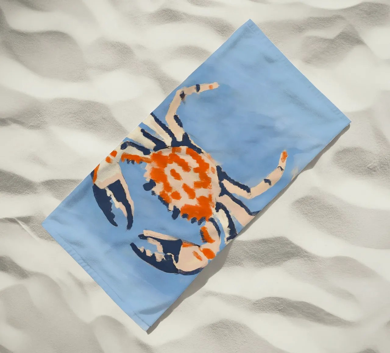Ruby Crab Strandtuch von treechild