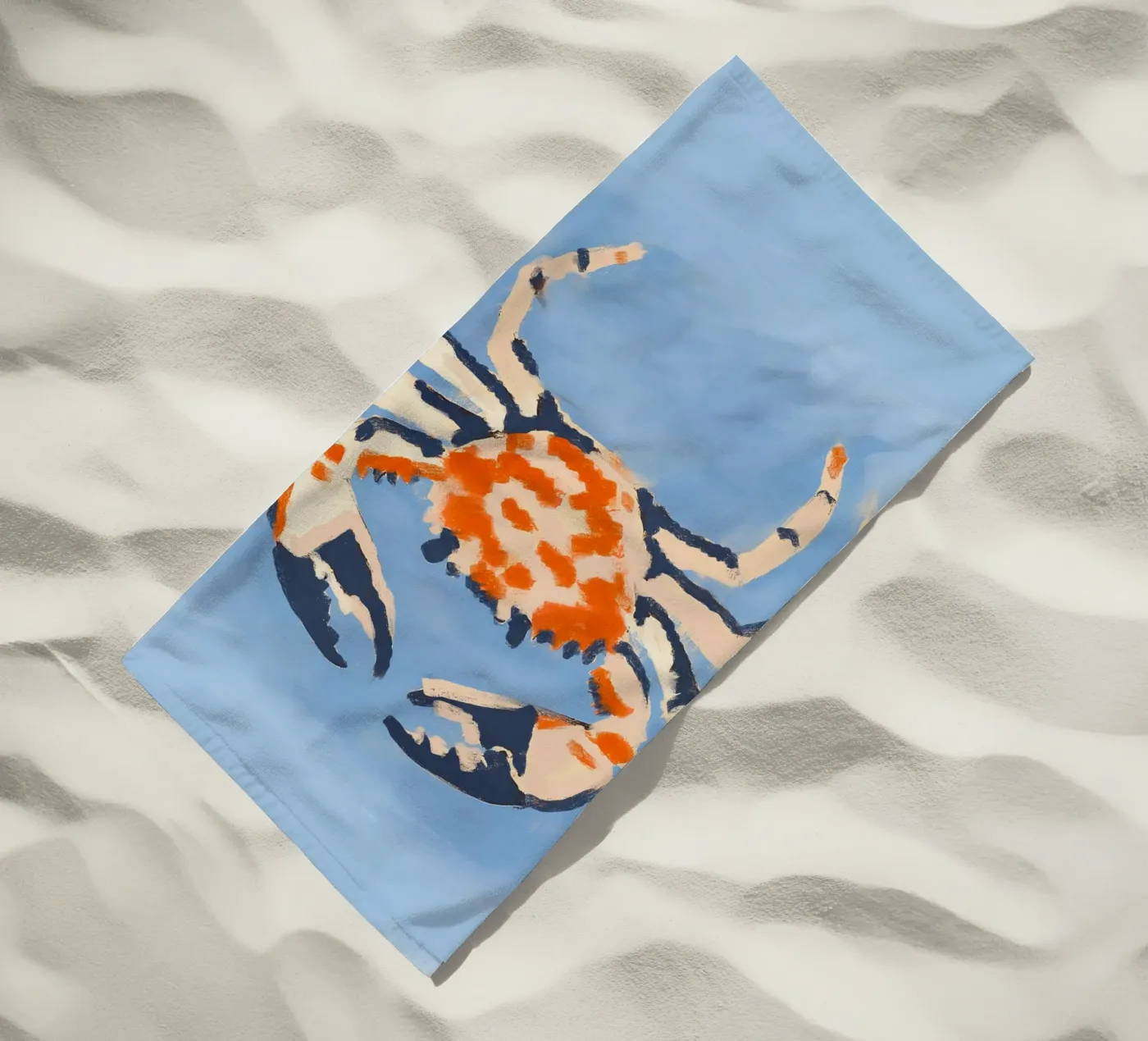 Ruby Crab beach towel by treechild