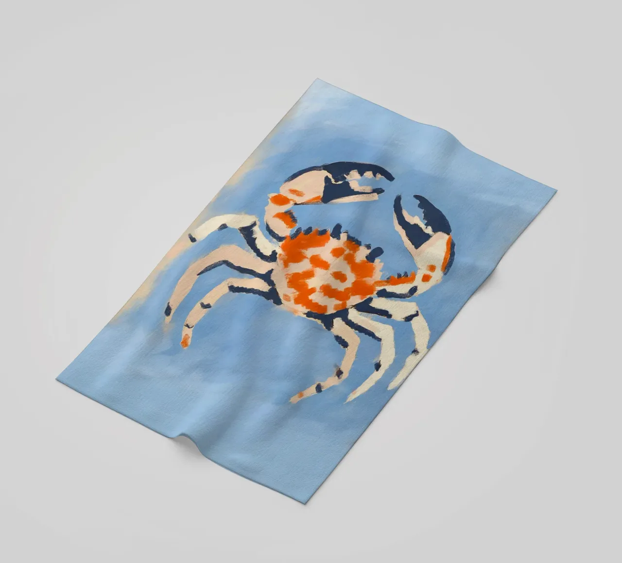 Ruby Crab Strandtuch von treechild