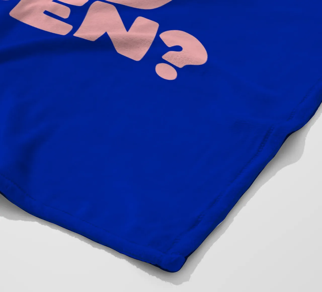Whats The Best That Could Happen Tipografia di design in blu coperta in pile da THE MOTIVATED TYPE