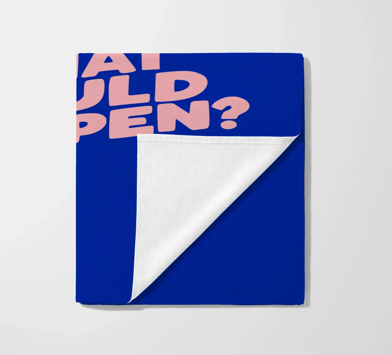 Whats The Best That Could Happen Tipografia di design in blu telo mare da THE MOTIVATED TYPE