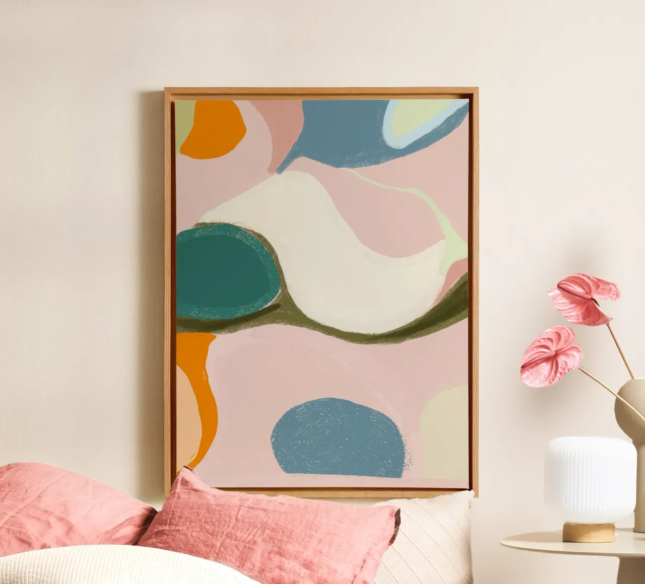 Color Flow No 79 tela con Cornice a cassetta da treechild