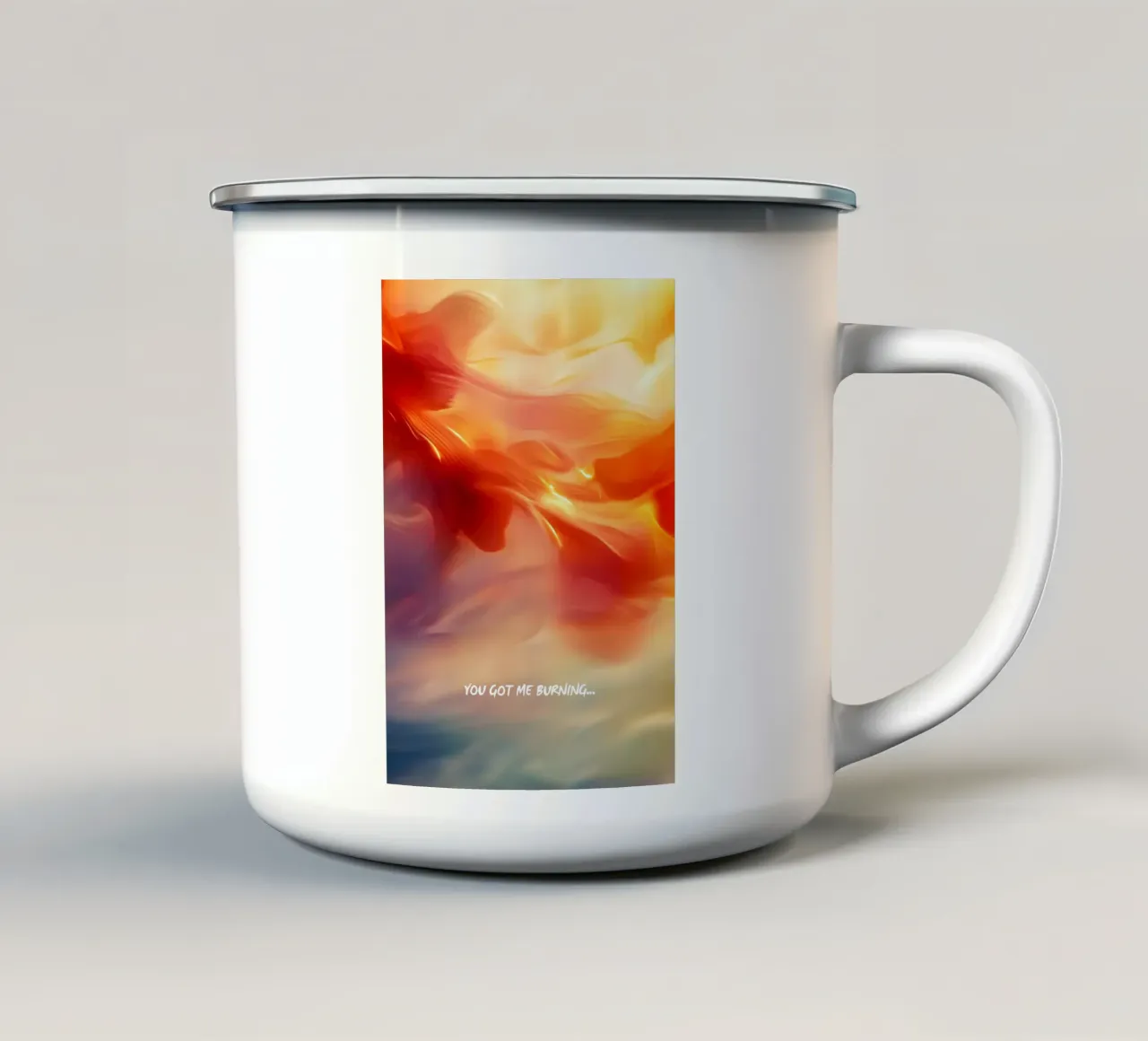 Got me Burning tazza in smalto da Ma Lo Creative Studio