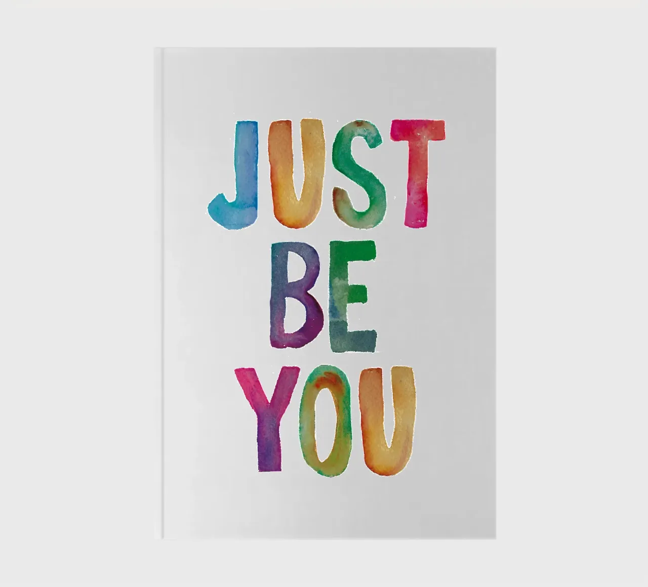 Just Be You - Design tipografico arcobaleno per bambini diario da THE MOTIVATED TYPE