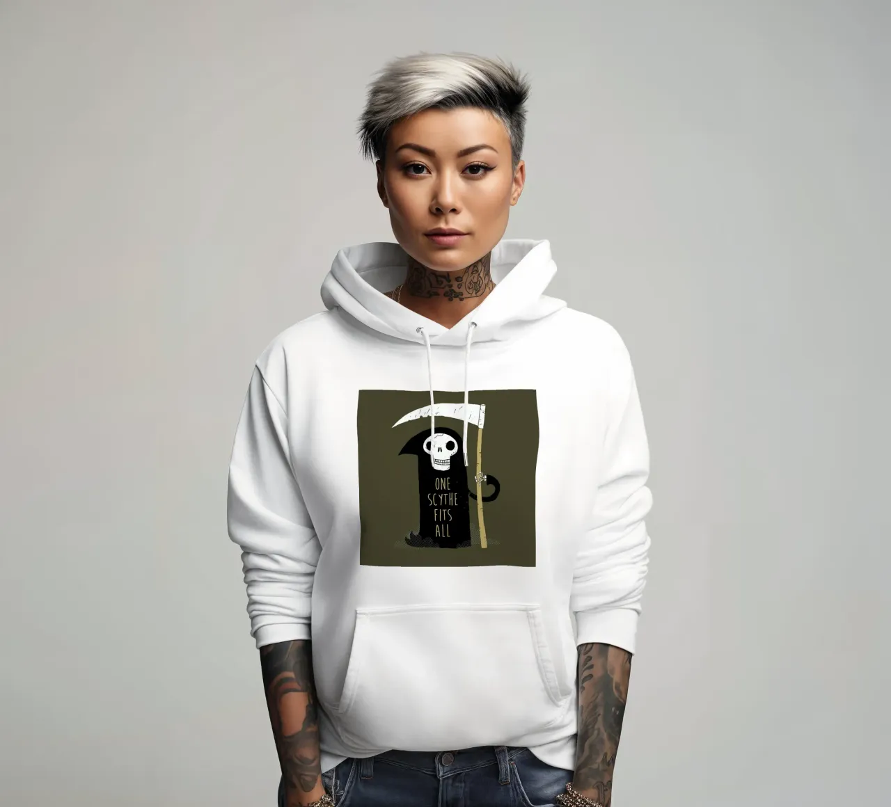 One Scythe Fits All felpa con cappuccio da DinoMike