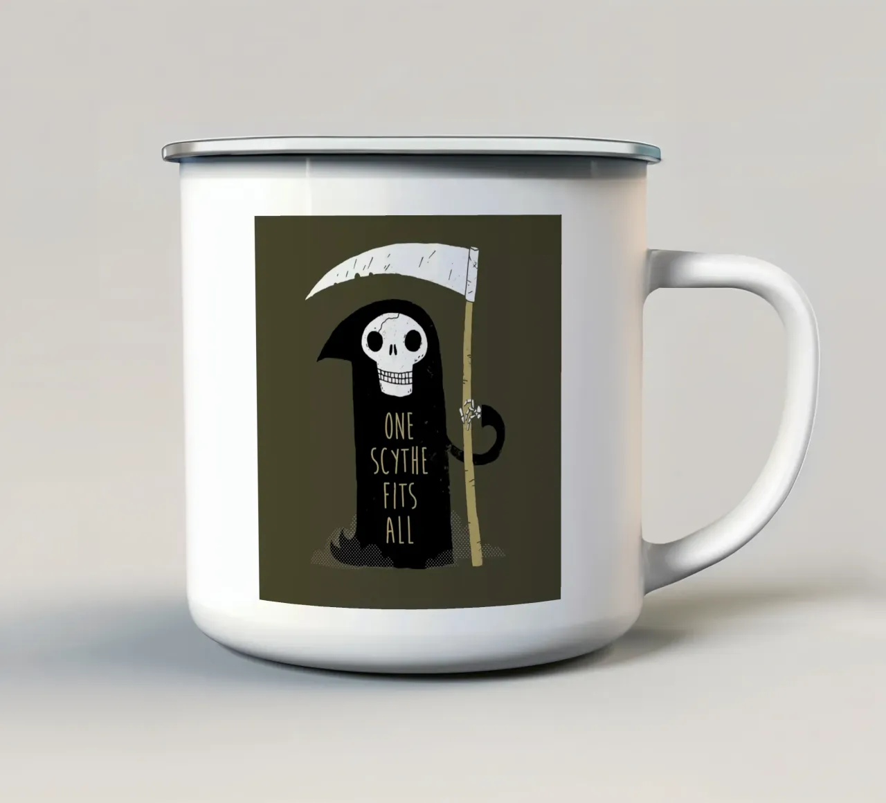 One Scythe Fits All tazza in smalto da DinoMike