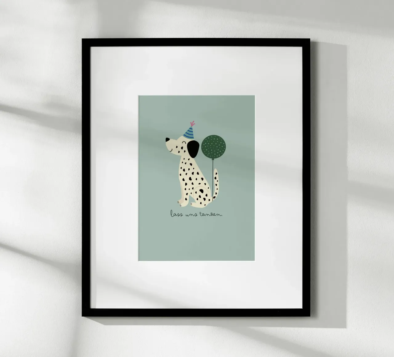Camera dei bambini, animali, cane 'Let's dance' #colorful poster da Raum & Schön