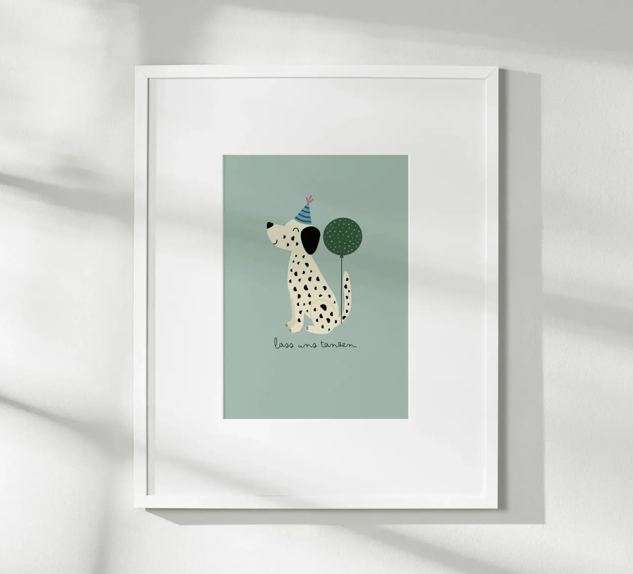 Camera dei bambini, animali, cane 'Let's dance' #colorful poster da Raum & Schön