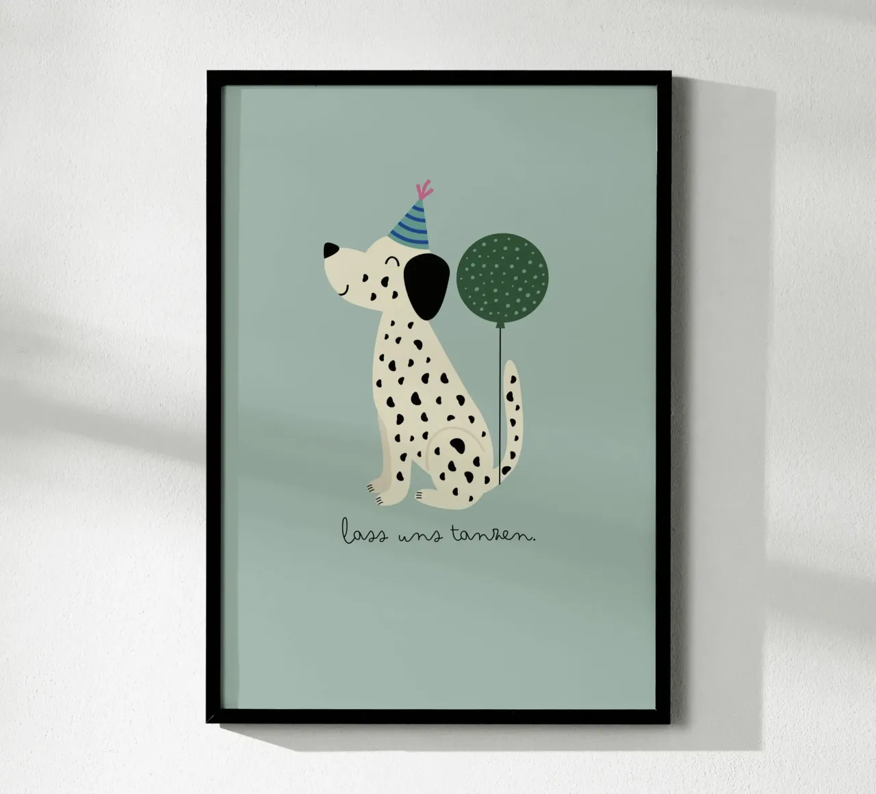 Camera dei bambini, animali, cane 'Let's dance' #colorful poster da Raum & Schön