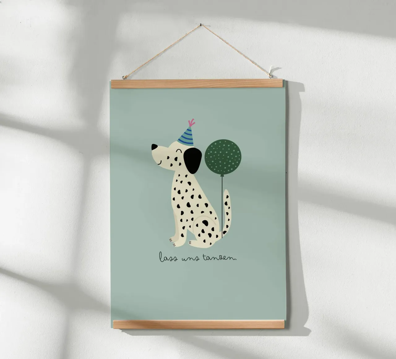 Camera dei bambini, animali, cane 'Let's dance' #colorful poster da Raum & Schön