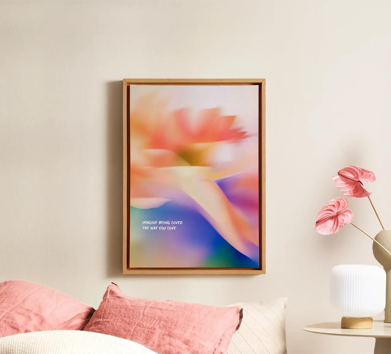 Imagine Being Loved tela con Cornice a cassetta da Ma Lo Creative Studio