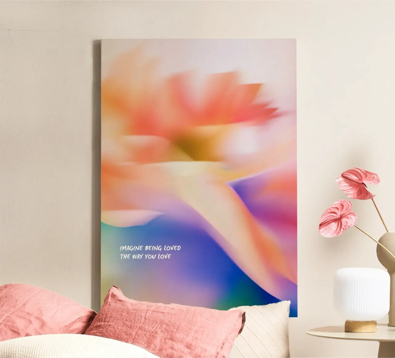 Imagine Being Loved tela con Cornice a cassetta da Ma Lo Creative Studio