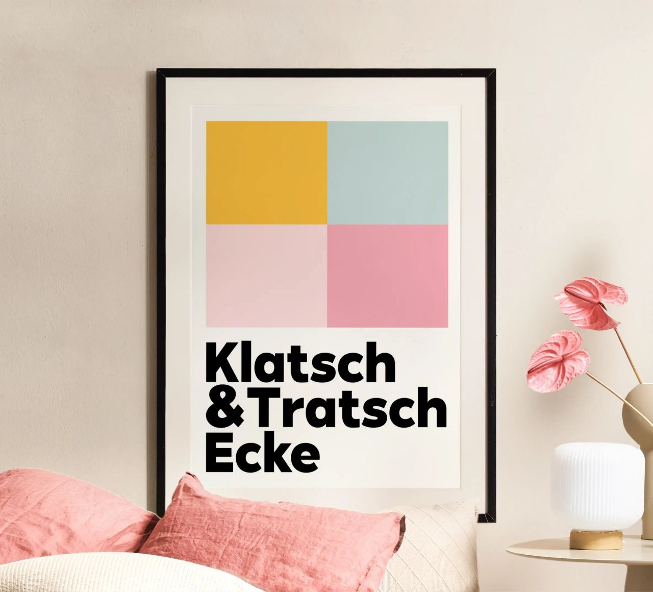 Klatsch & Tratsch Ecke Pastell Poster von BAINAI
