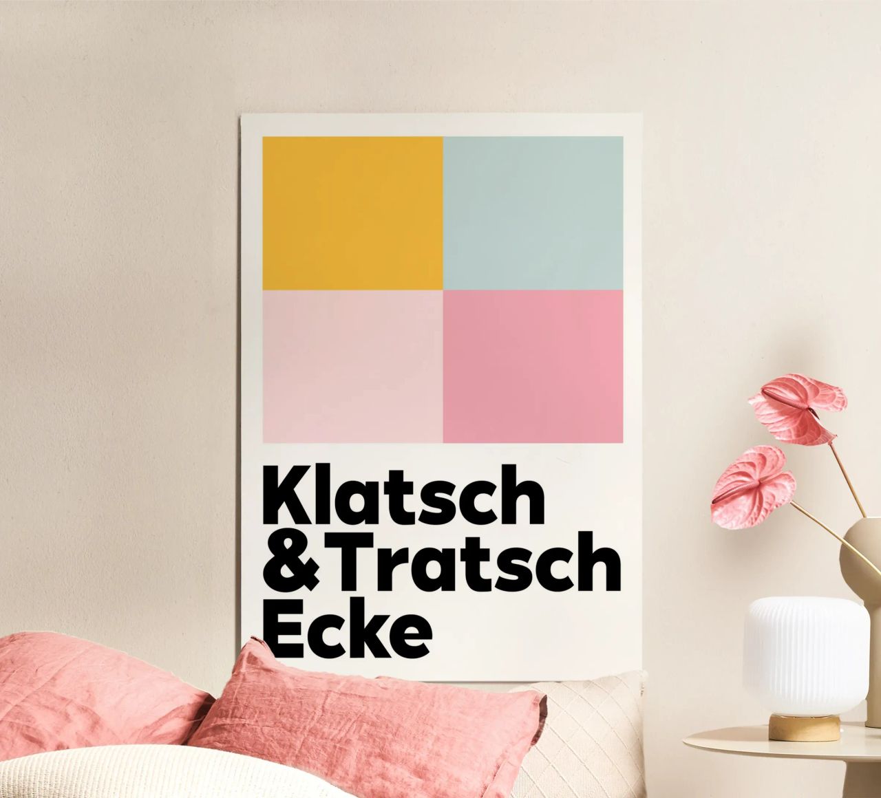 Klatsch & Tratsch Ecke Pastell Poster von BAINAI