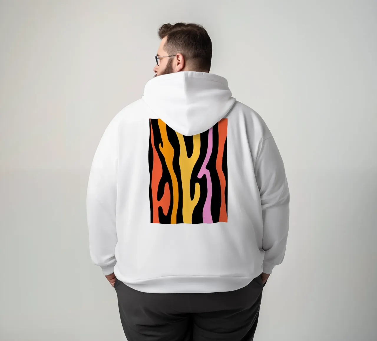 Groovy Zebra felpa con cappuccio da BAINAI