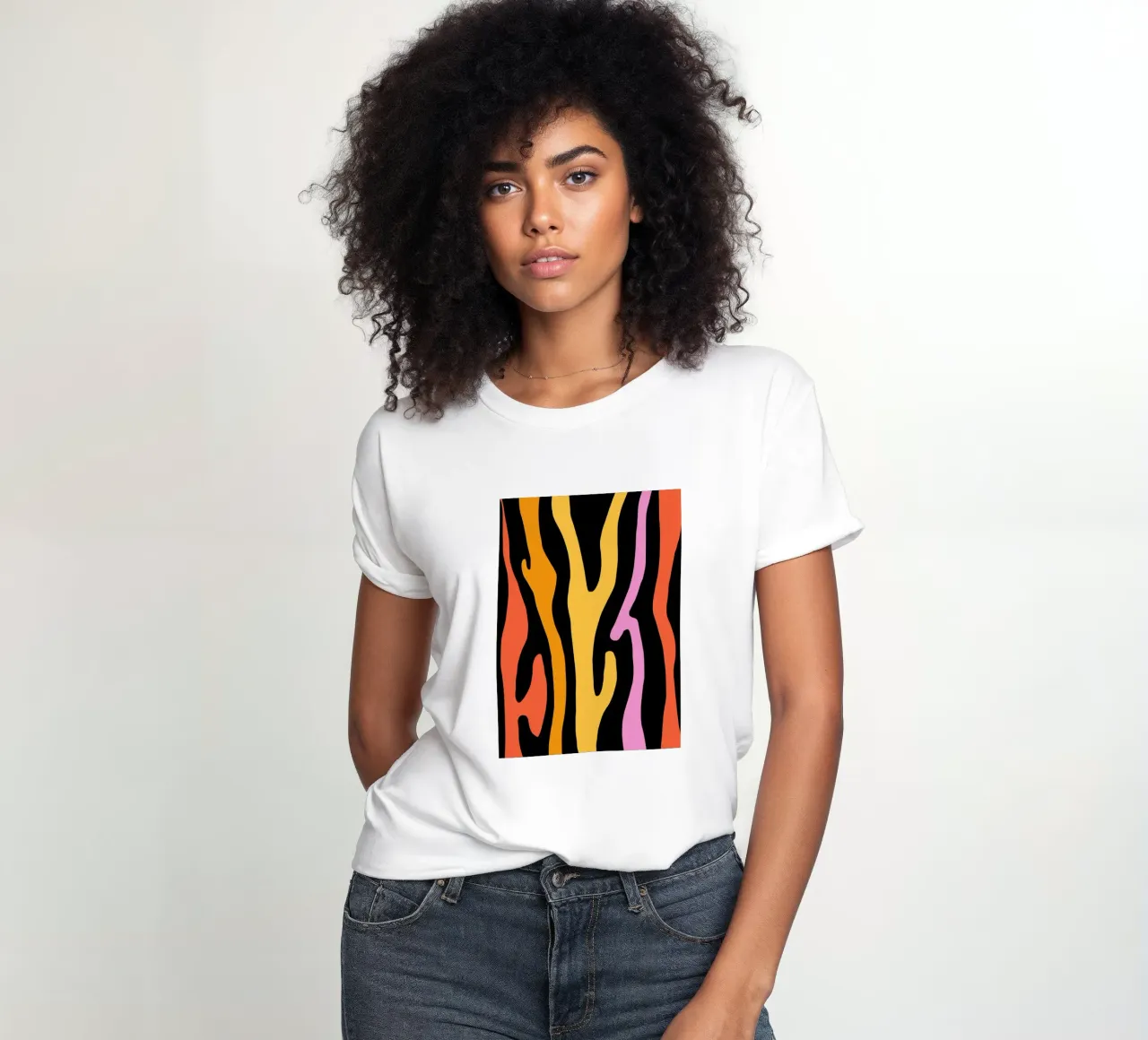 Groovy Zebra t-shirt da donna da BAINAI