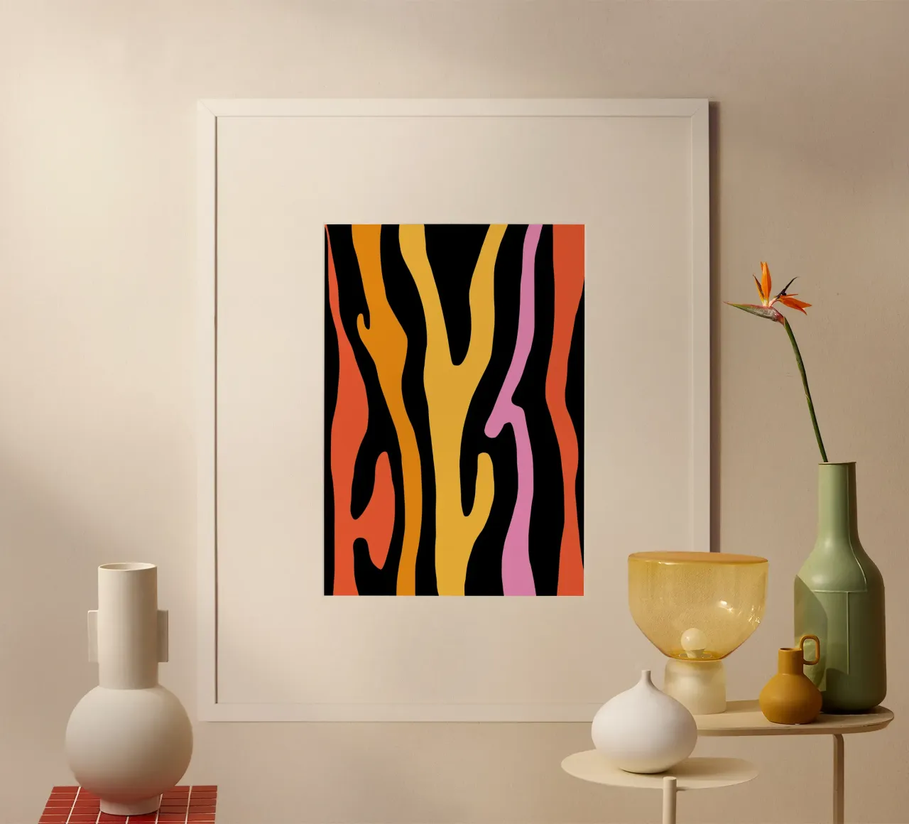 Groovy Zebra carta hahnemühle da BAINAI