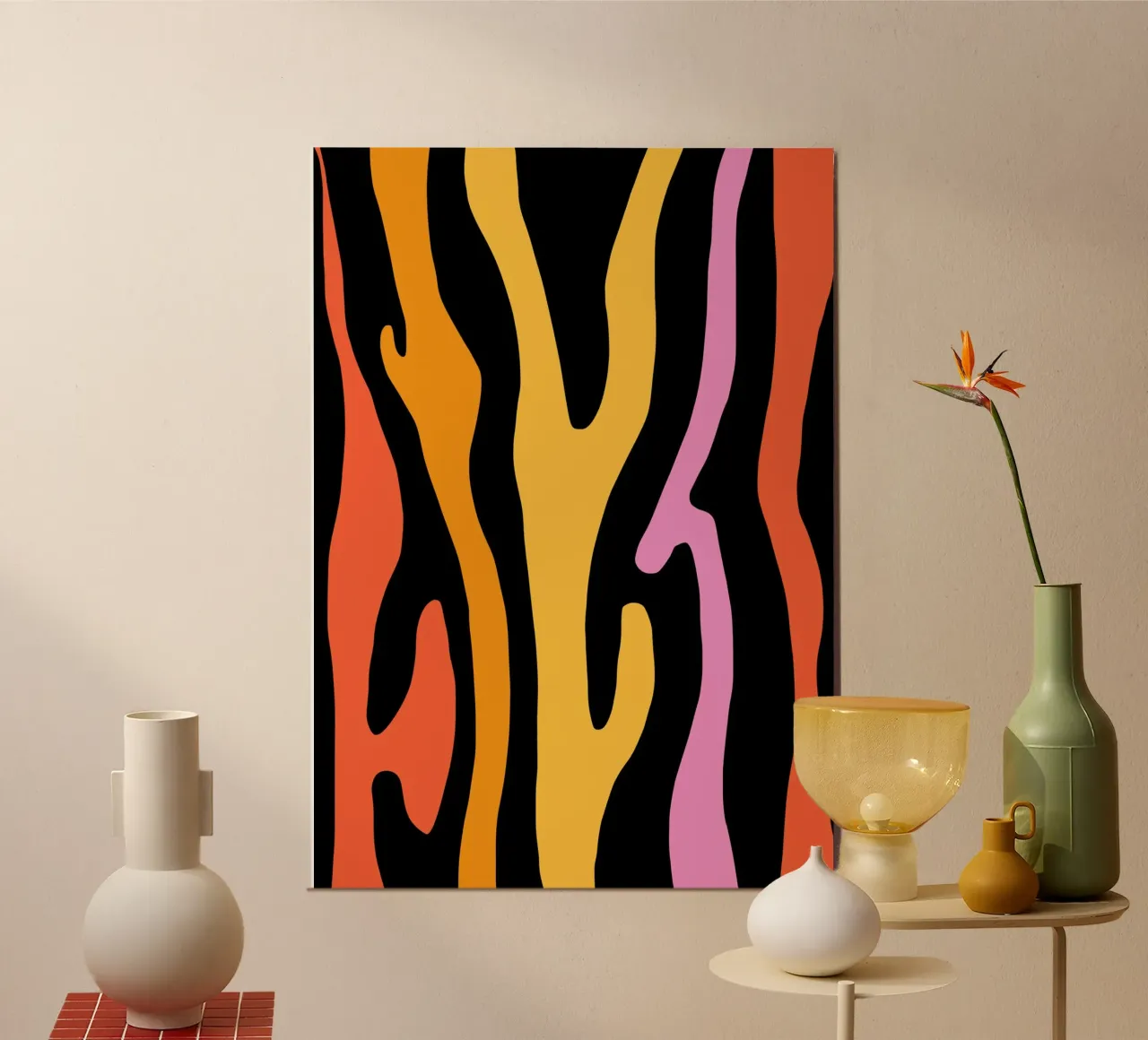 Groovy Zebra carta hahnemühle da BAINAI