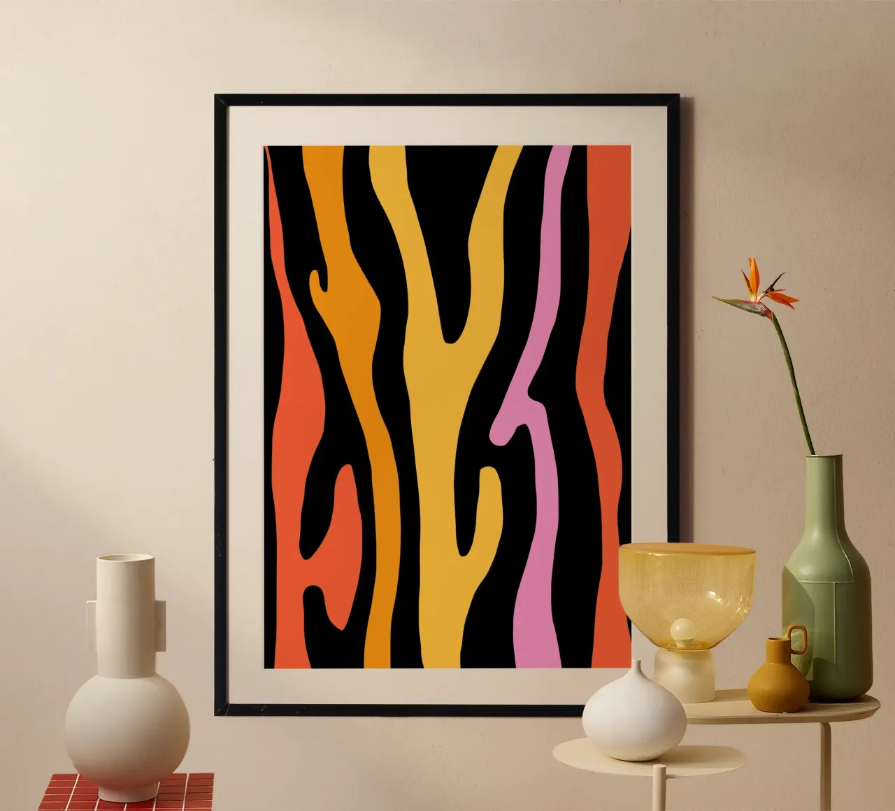 Groovy Zebra carta hahnemühle da BAINAI