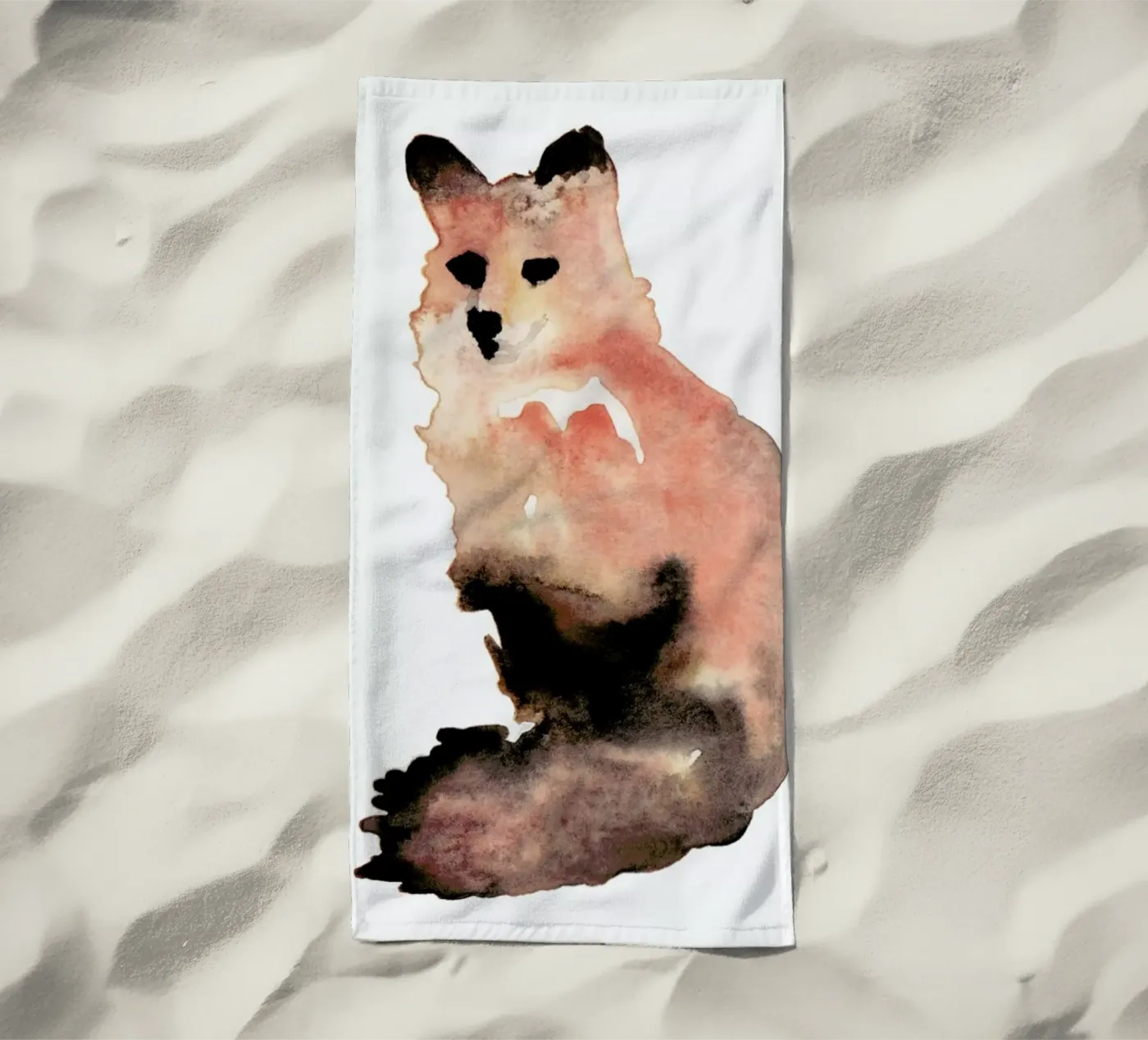 Fox strandhanddoek van Farina Kuklinski