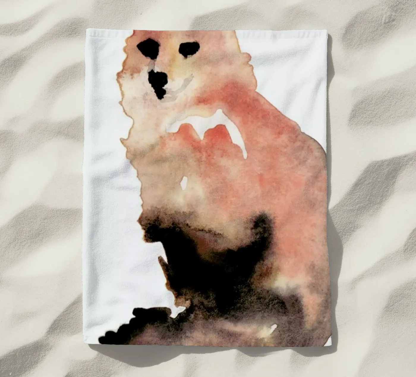Fox strandhanddoek van Farina Kuklinski