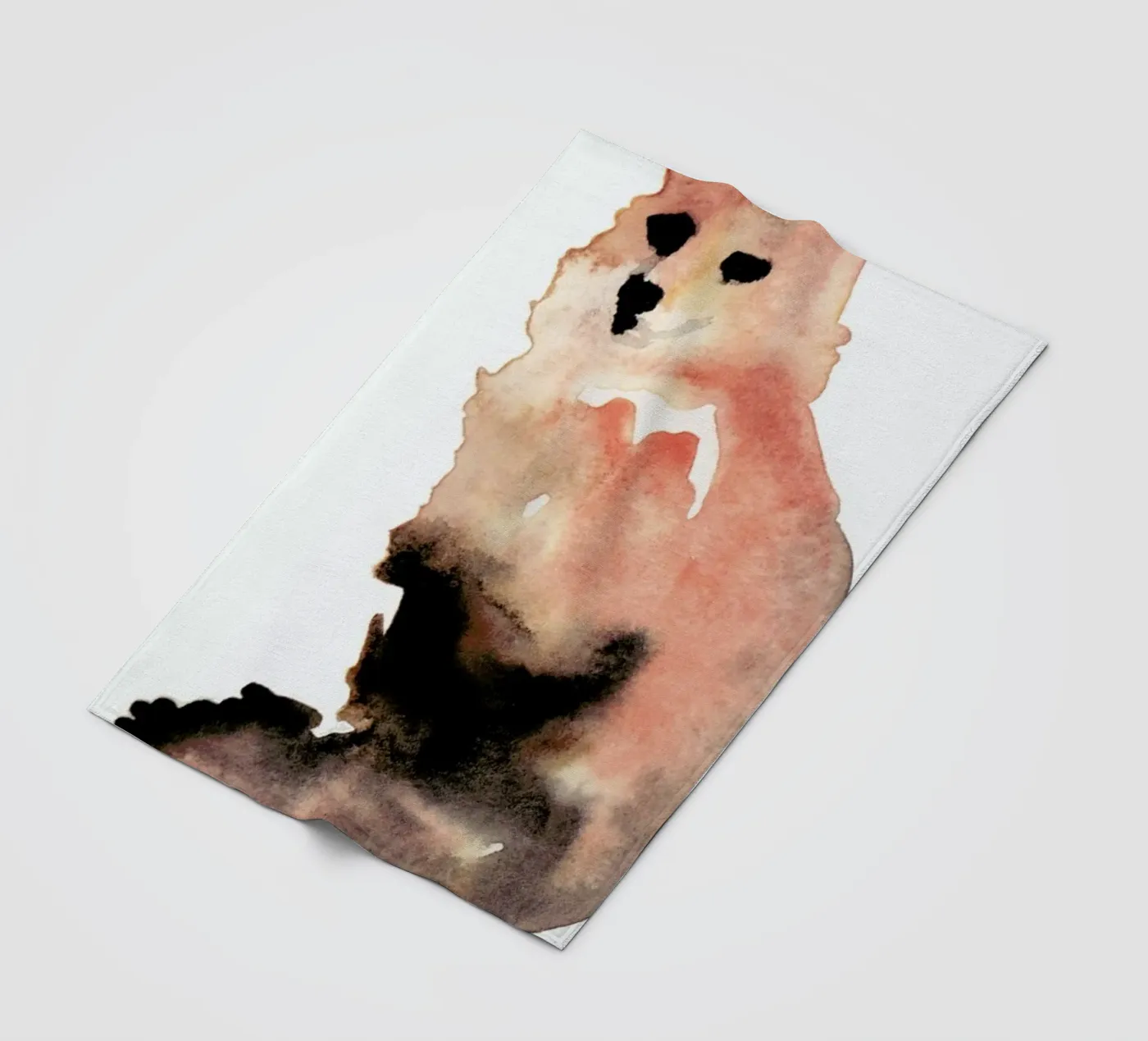 Fox fleece blanket by Farina Kuklinski