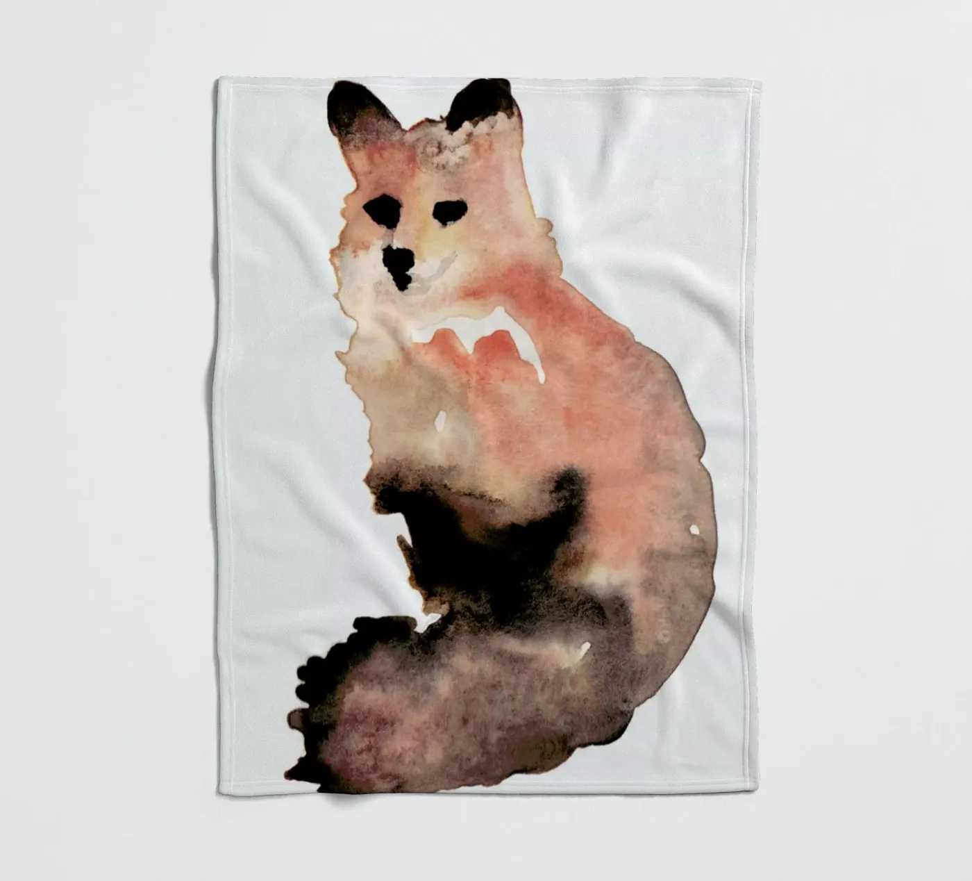 Fox fleece blanket by Farina Kuklinski