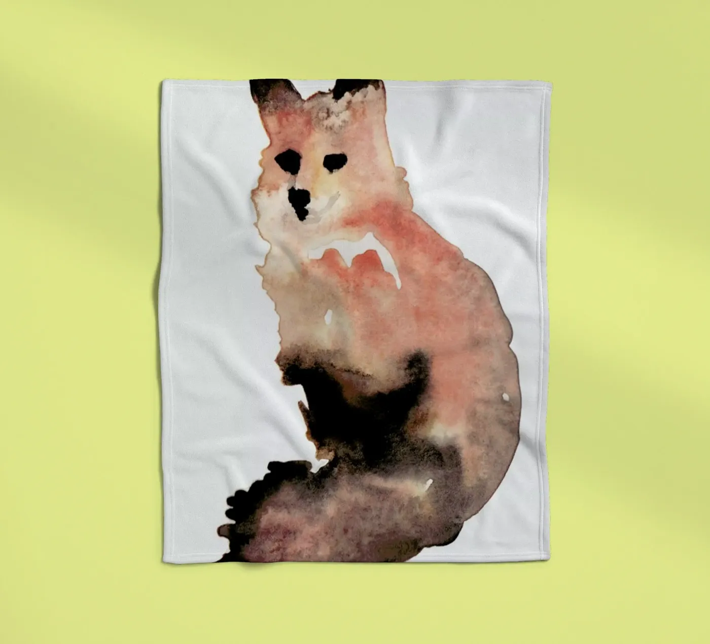 Fox fleece blanket by Farina Kuklinski