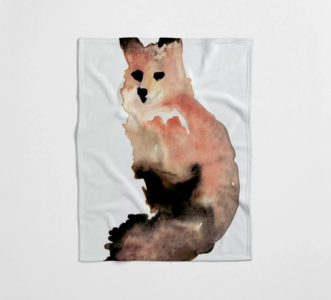 Fox fleece blanket by Farina Kuklinski