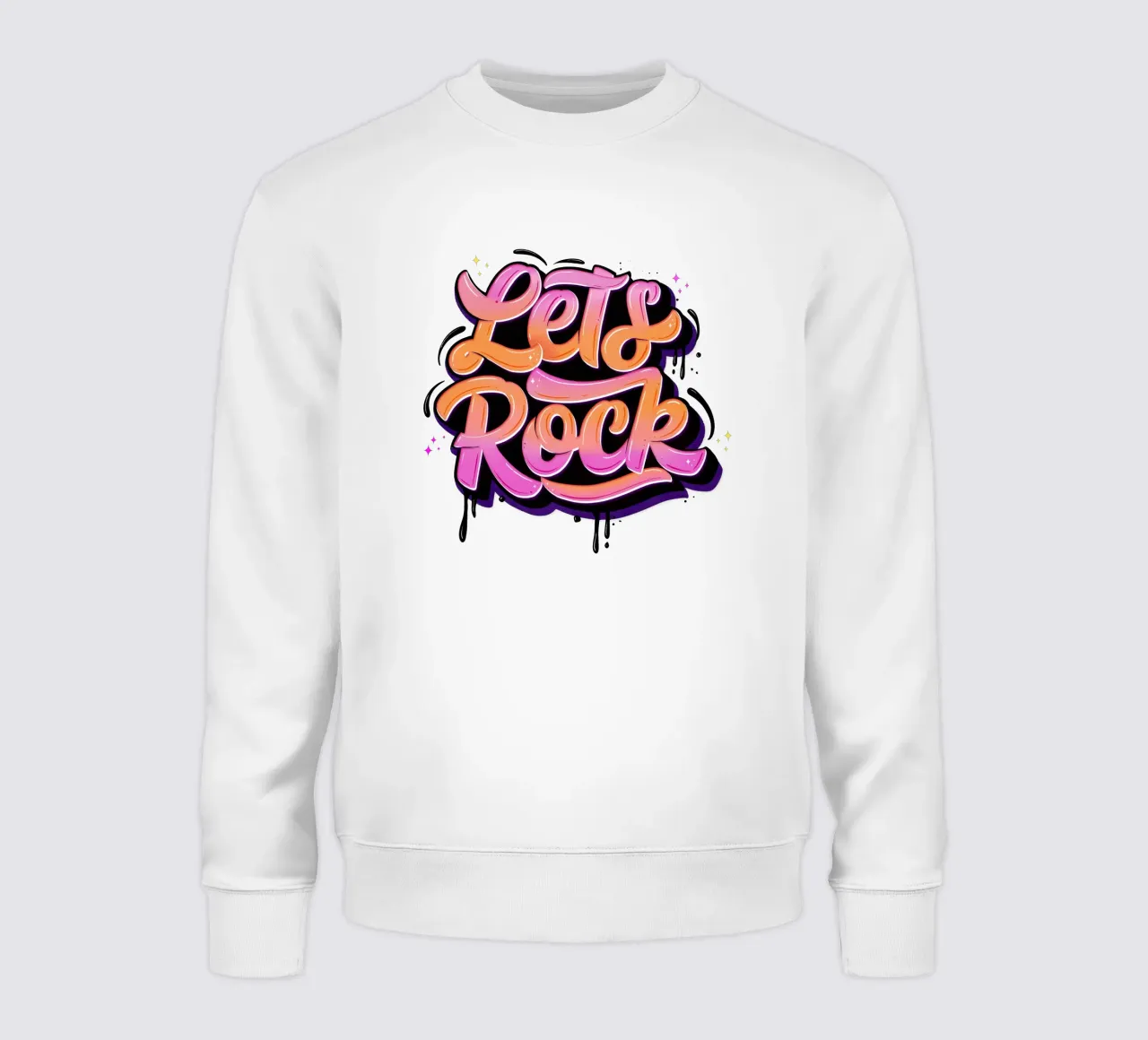 Let's Rock. Letteratura a mano. Good Vibes. felpa da CalliLetters