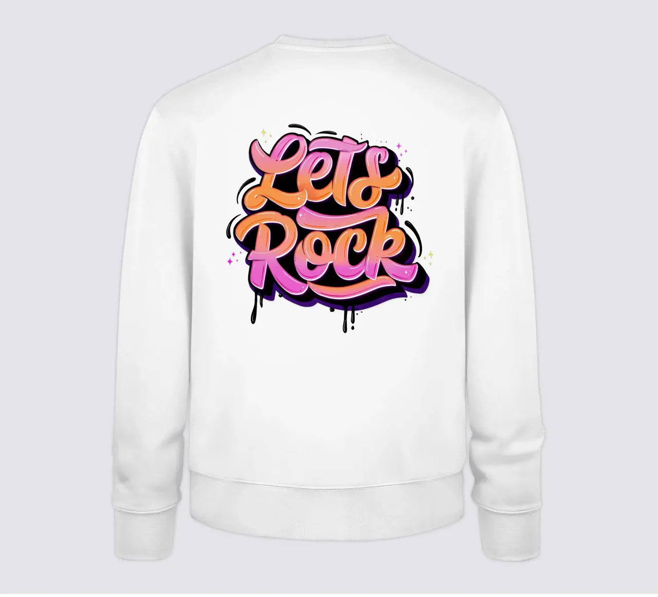 Let's Rock. Letteratura a mano. Good Vibes. felpa da CalliLetters