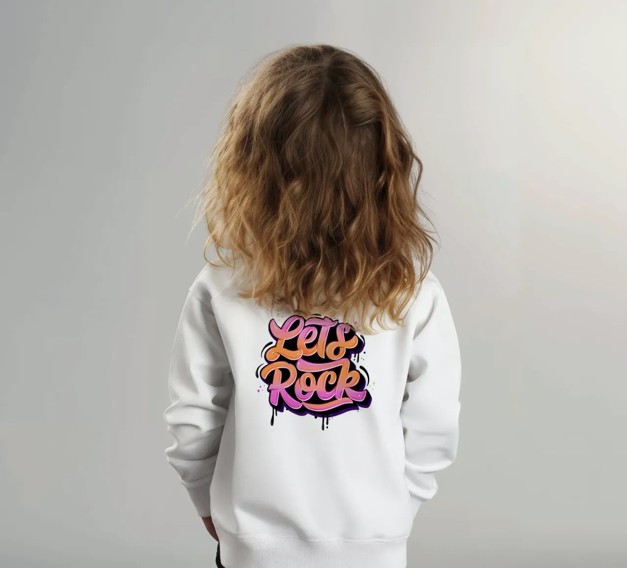 Let's Rock. Letteratura a mano. Good Vibes. felpa bambino da CalliLetters