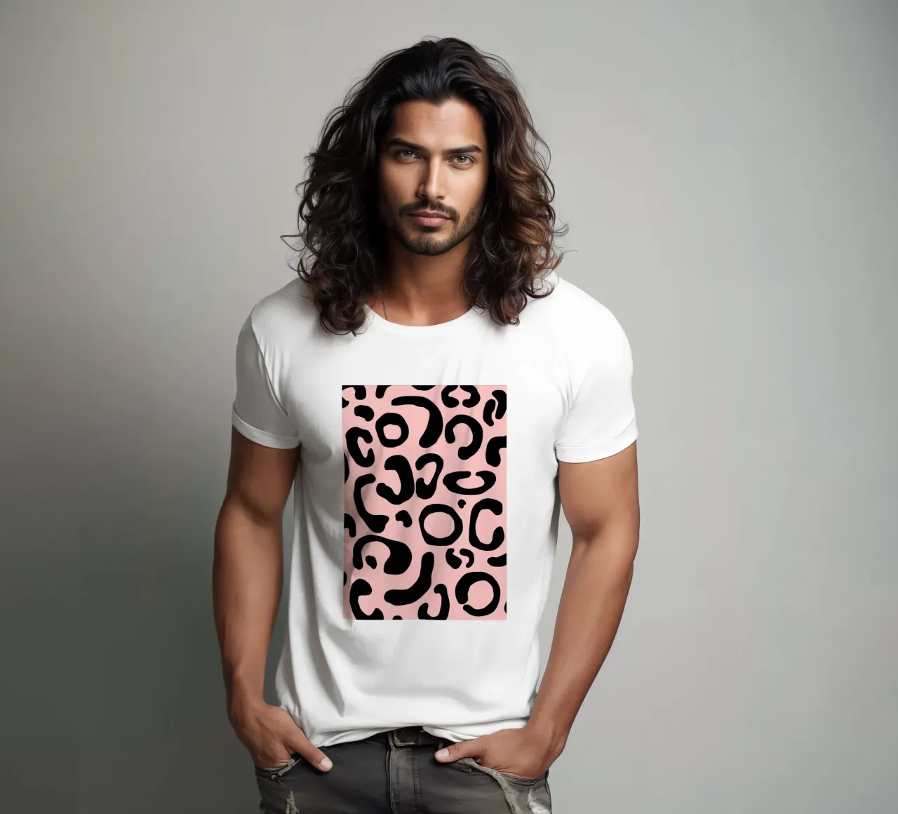Leopard Rosé t-shirt da BAINAI
