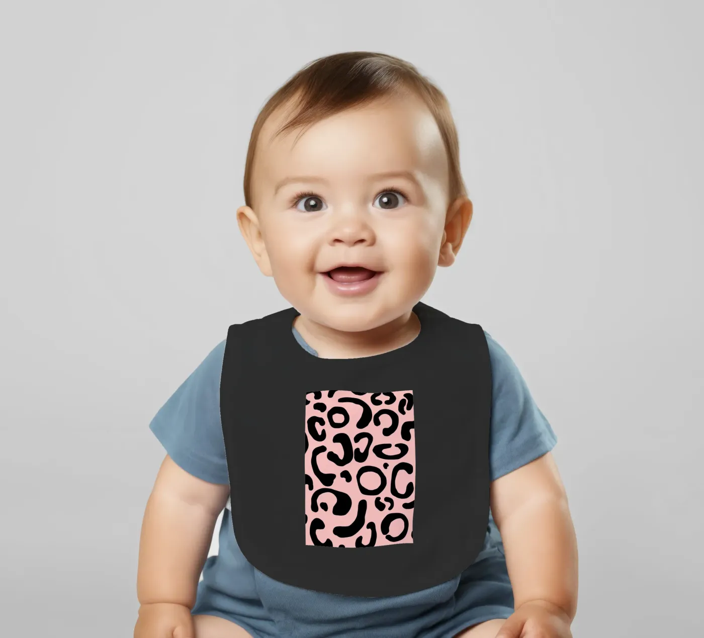 Leopard Rosé baby slabbetje van BAINAI