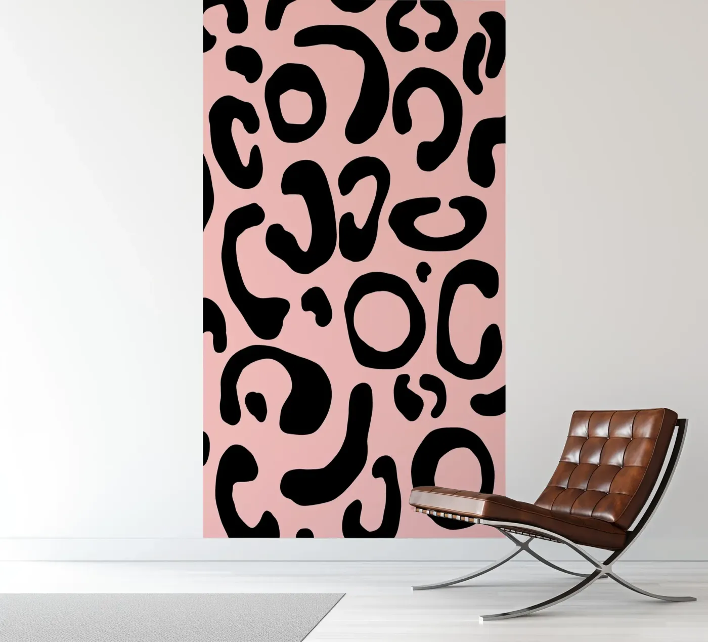 Leopard Rosé fotobehang van BAINAI