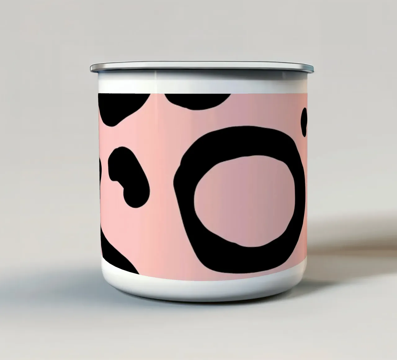 Leopard Rosé tazza in smalto da BAINAI