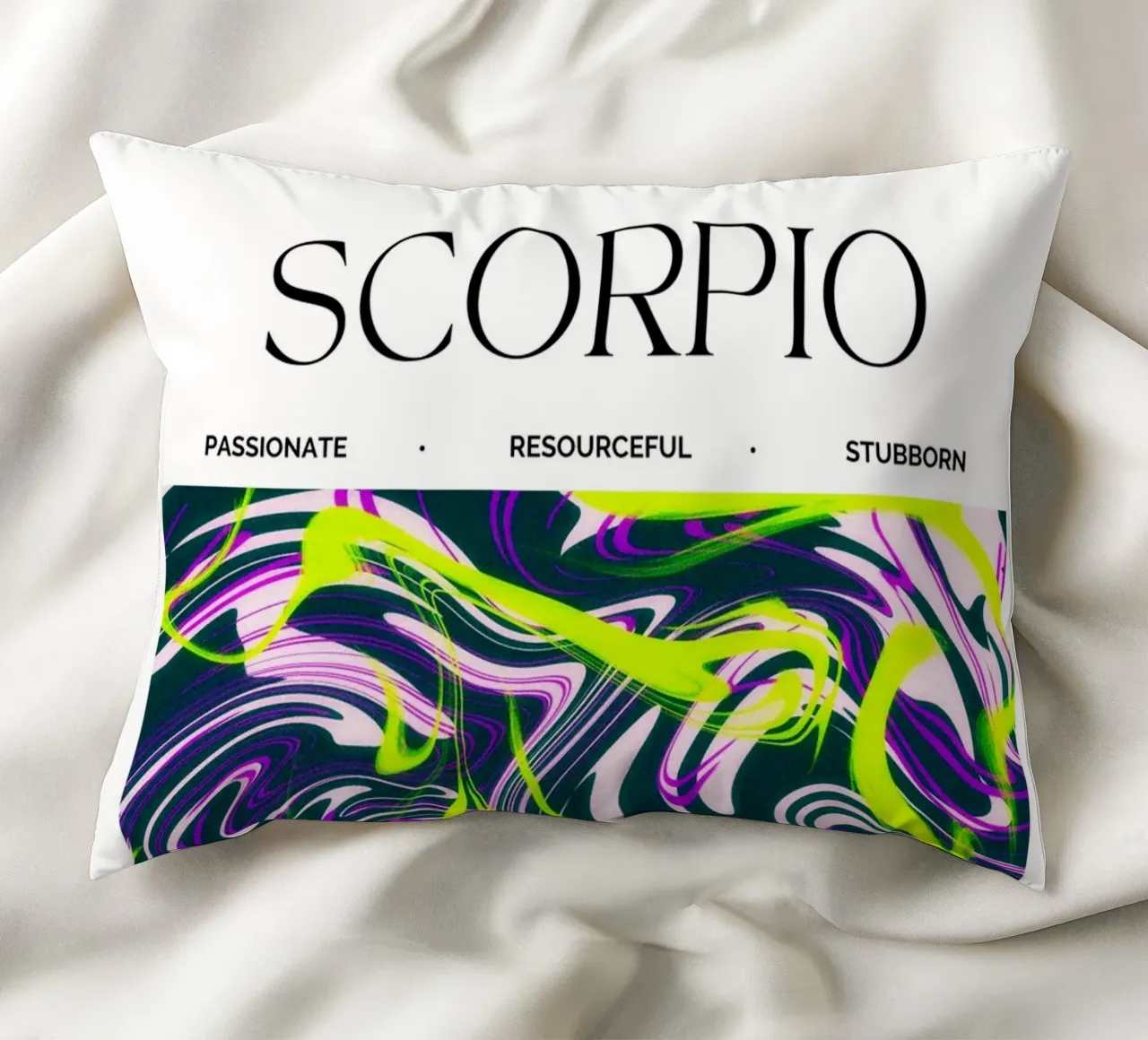 Scorpio Zodiac Print – Intense, Mysterious & Bold cuscino da PrintCessStudio