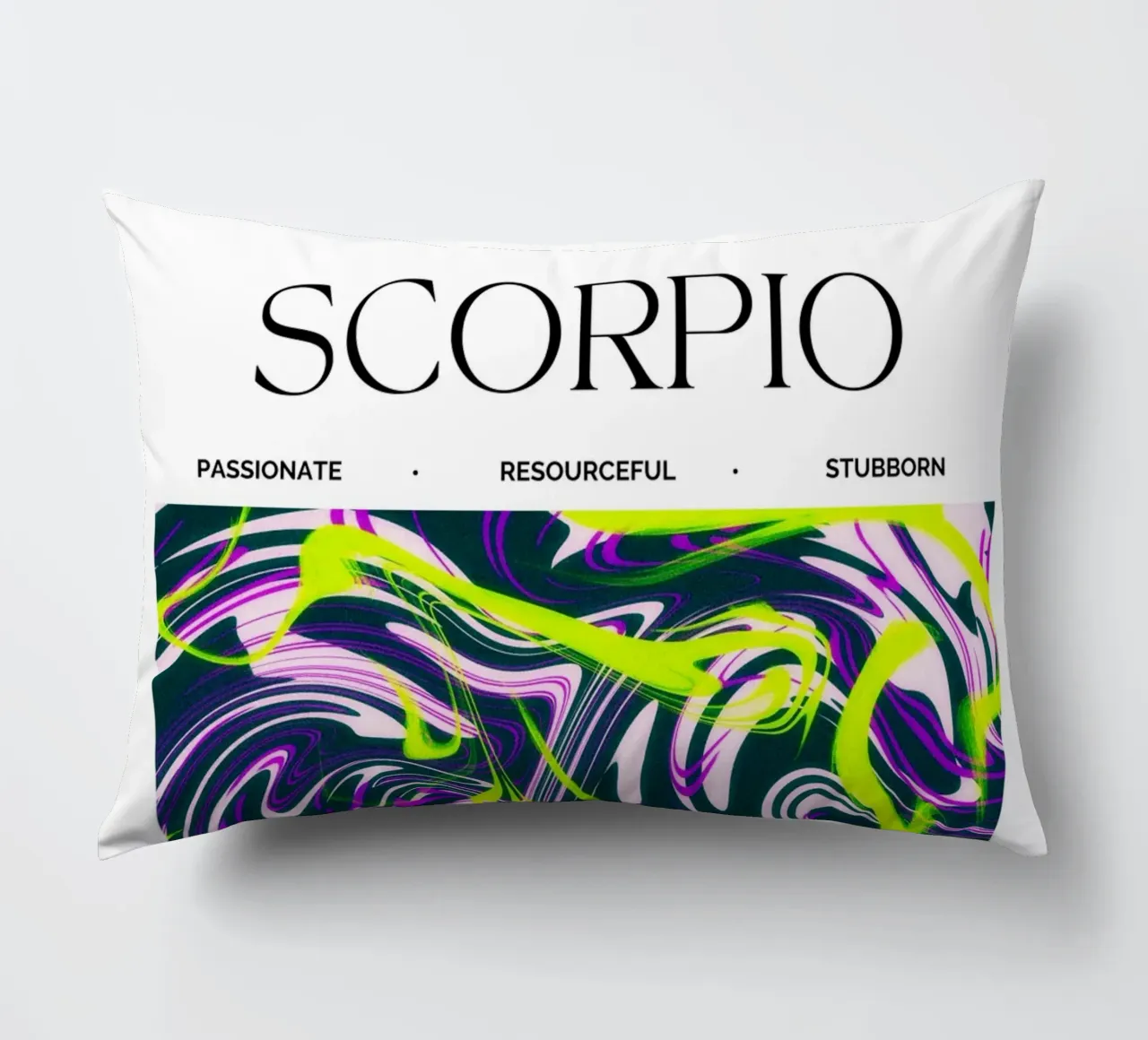 Scorpio Zodiac Print – Intense, Mysterious & Bold cuscino da PrintCessStudio
