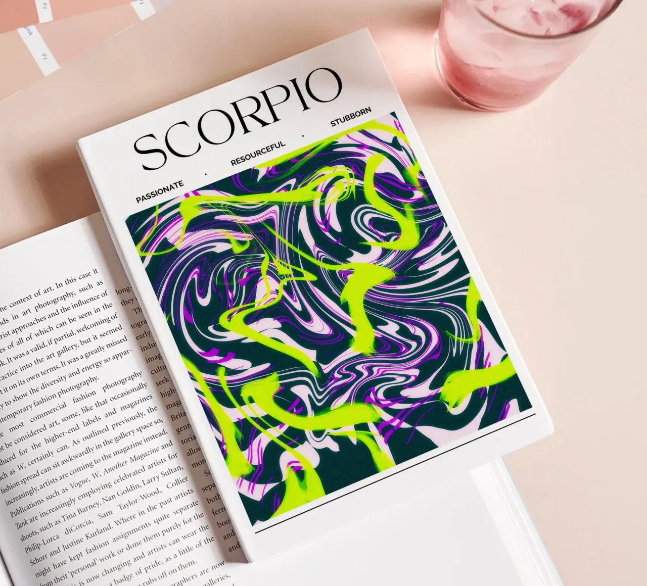 Scorpio Zodiac Print – Intense, Mysterious & Bold notebook by PrintCessStudio